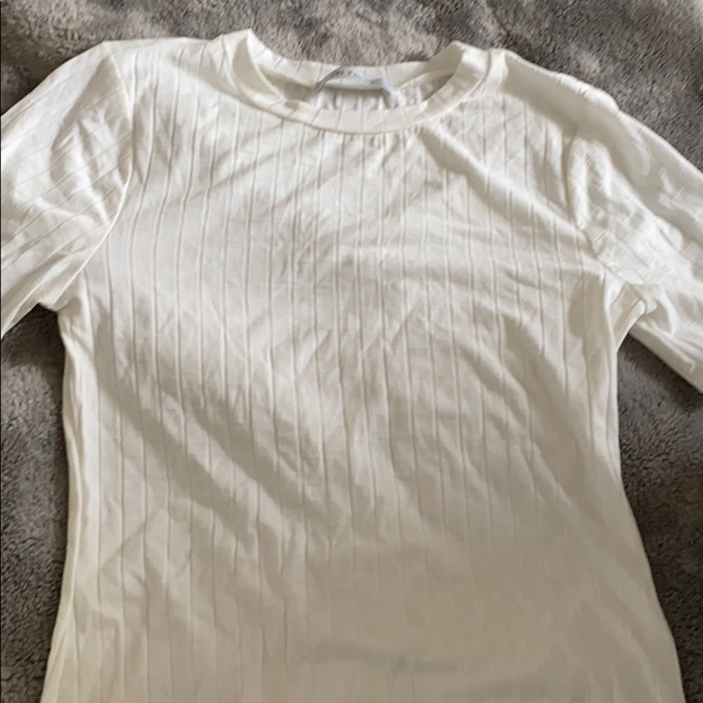 Ribbed short sleeve tee